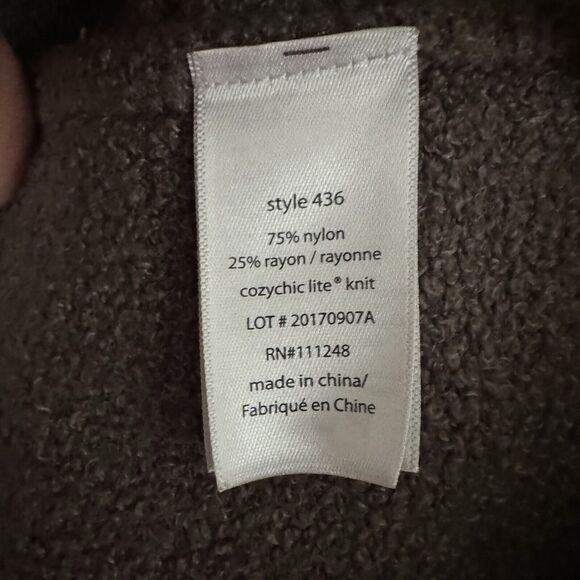 Barefoot Dreams CozyLite Island Wrap Waterfall Cardigan Brown Womens Plus Sz 1X - Picture 8 of 10